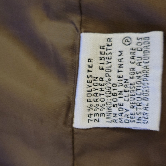 LE SUIT brown white textured 2 piece dress pencil skirt/top fully lined … - Picture 7 of 7